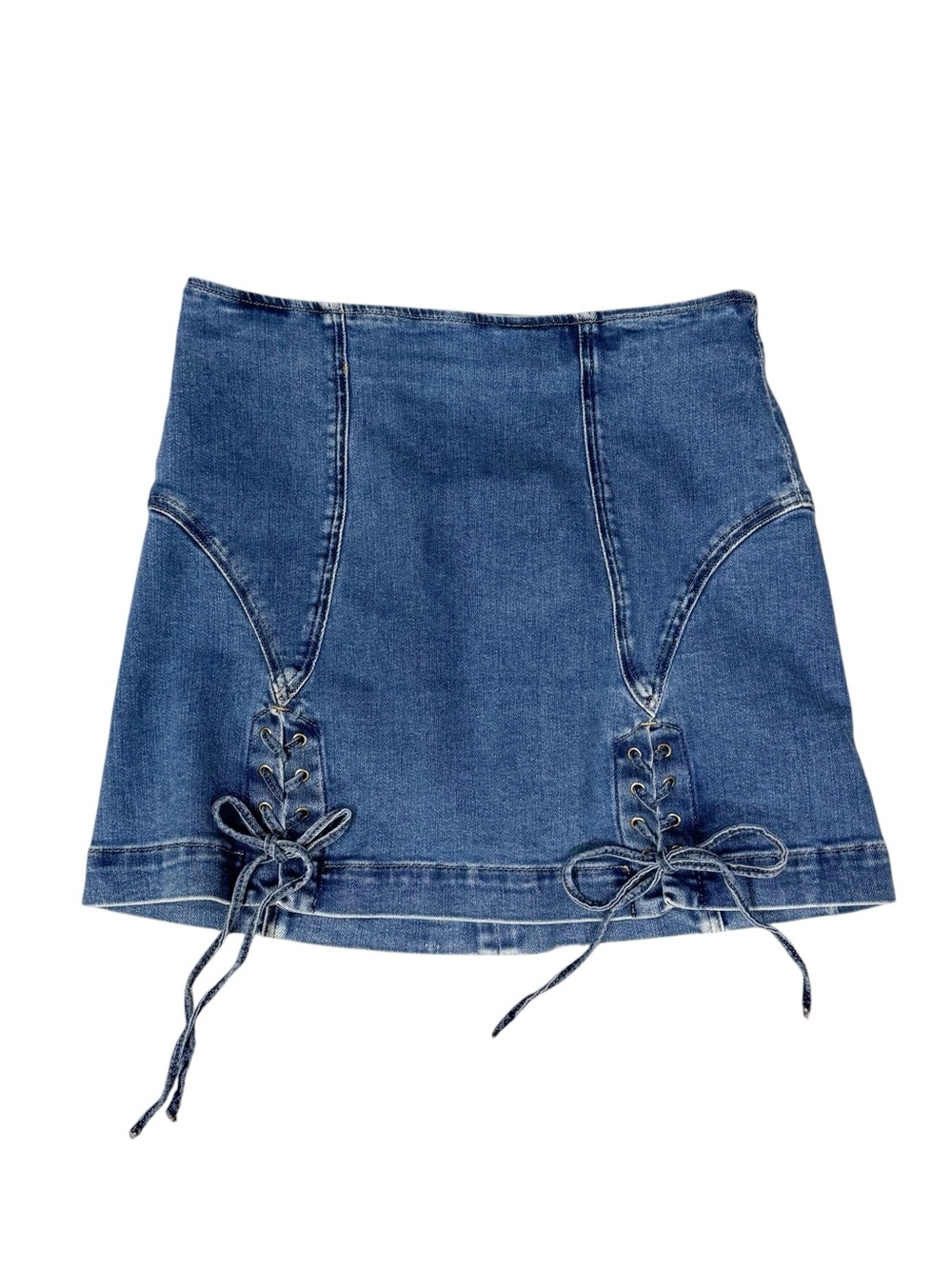 Good American Women's Lace-Up Mini Skirt